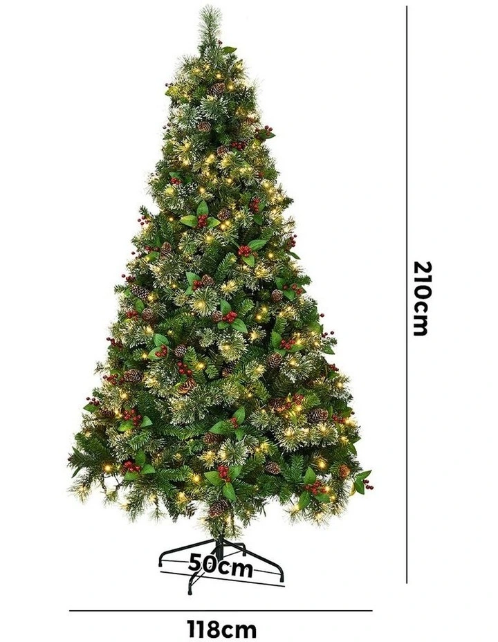 Tinseltown LED Christmas Tree 2.1M 7FT with Lights Ornaments Xmas Decor Green image 3