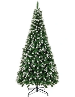 Tinseltown Christmas Tree 2.4M 8FT Xmas Trees Snowy Decorations Green 1400 Tips