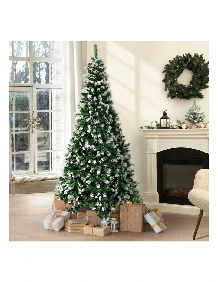 Tinseltown Christmas Tree 2.4M 8FT Xmas Trees Snowy Decorations Green 1400 Tips image 2