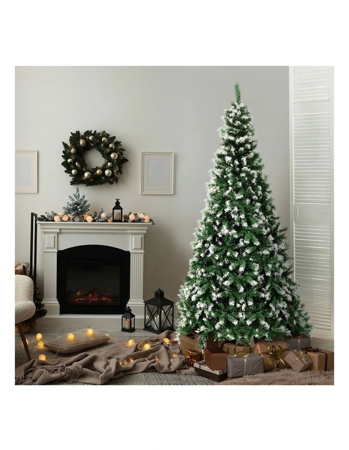 Tinseltown Christmas Tree 2.4M 8FT Xmas Trees Snowy Decorations Green 1400 Tips image 4