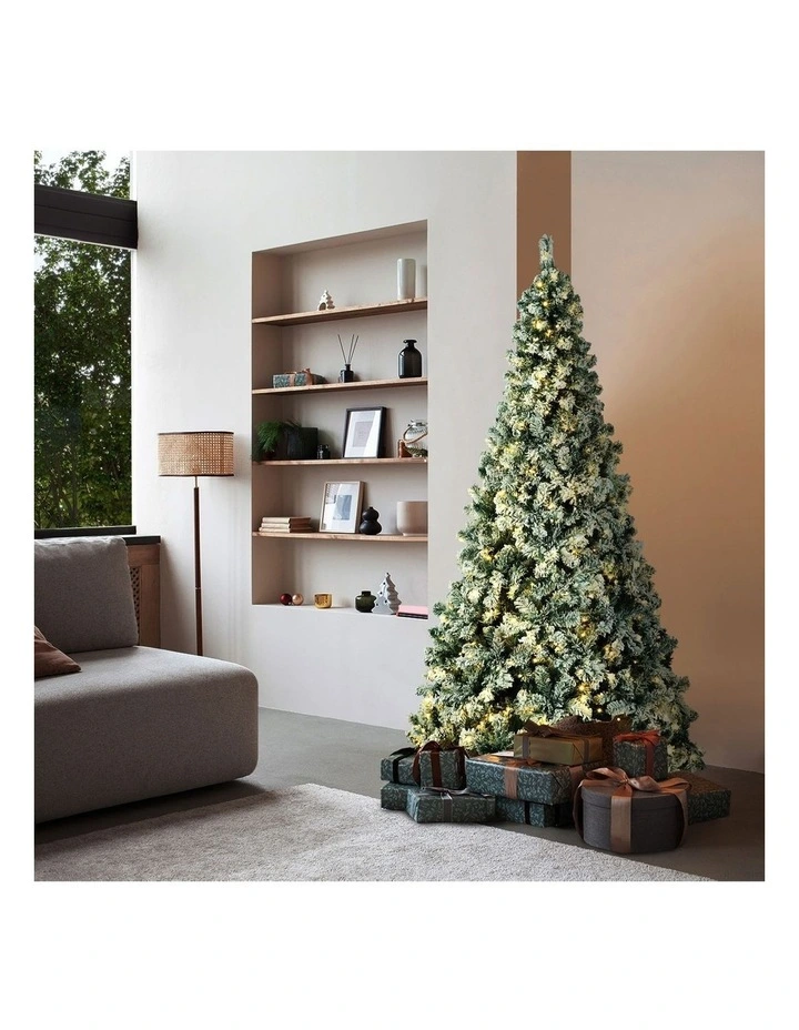 Tinseltown LED Christmas Tree 1.8M 6FT Xmas Trees White Snow Flocked Decorations image 5