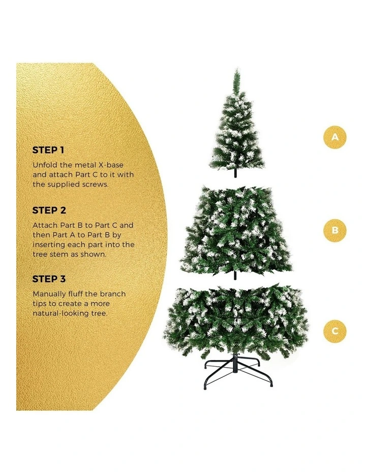 Tinseltown Christmas Tree 1.8M 6FT Xmas Trees Snowy Decorations Green 800 Tips image 5