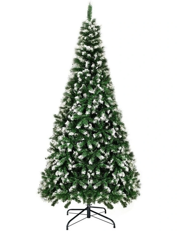 Tinseltown Christmas Tree 2.1M 7FT Xmas Trees Snowy Decorations Green 1000 Tips image 1