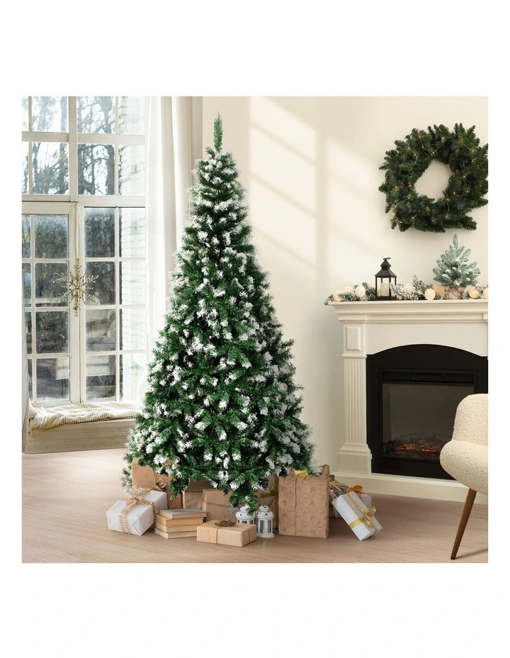 Tinseltown Christmas Tree 2.1M 7FT Xmas Trees Snowy Decorations Green 1000 Tips image 2