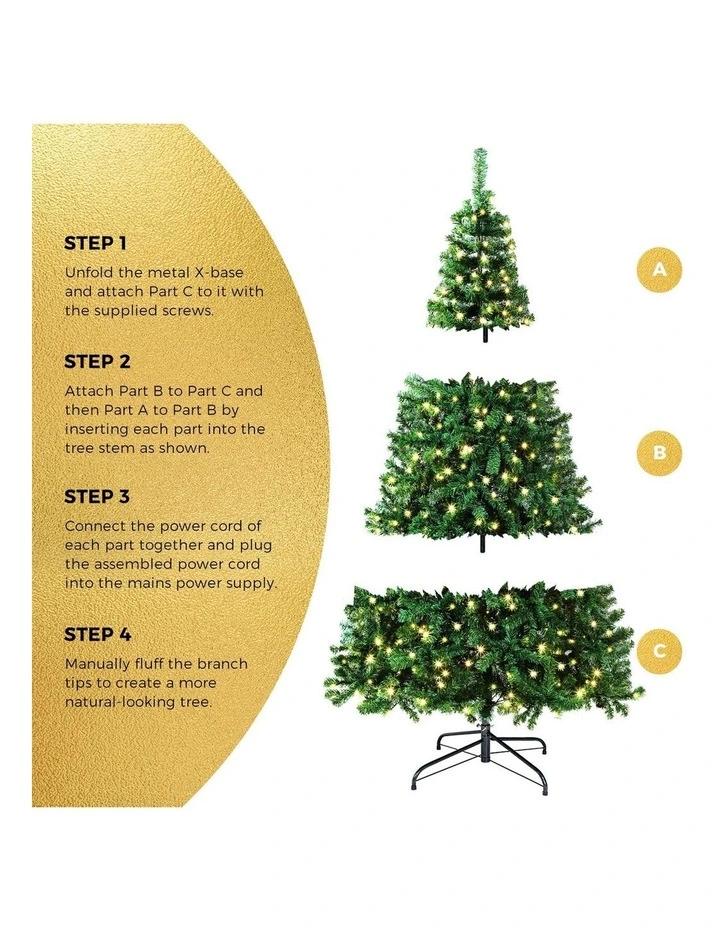 Tinseltown LED Christmas Tree 2.1M 7FT Xmas Trees Decorations Green image 7