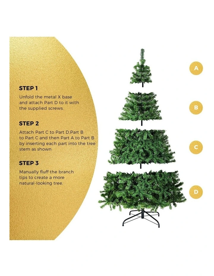 Tinseltown Christmas Tree 2.4M 8FT Xmas Trees Decorations Green image 5