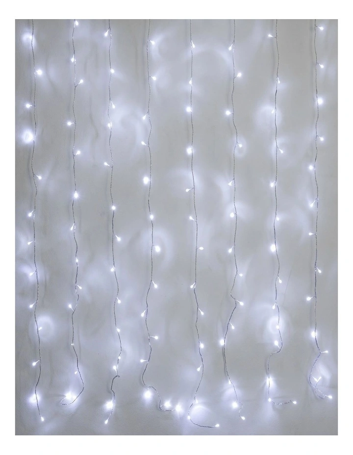 160 LED Connectable Curtain Light - White image 1