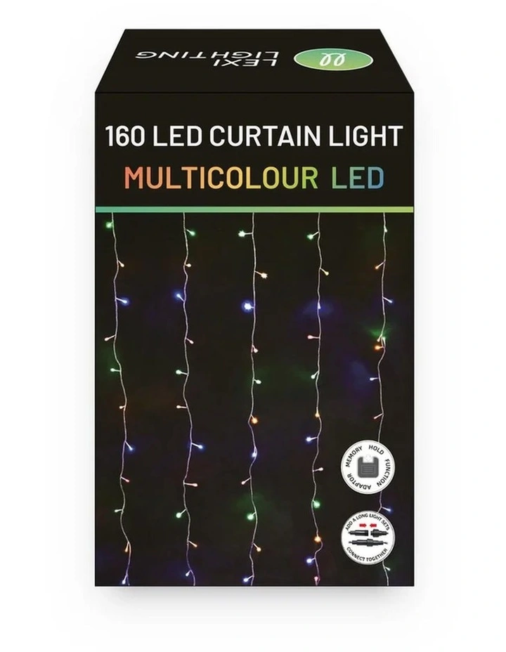 160 LED Connectable Curtain Light - White image 5