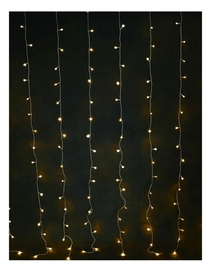 160 LED Connectable Curtain Light - Warm White image 2