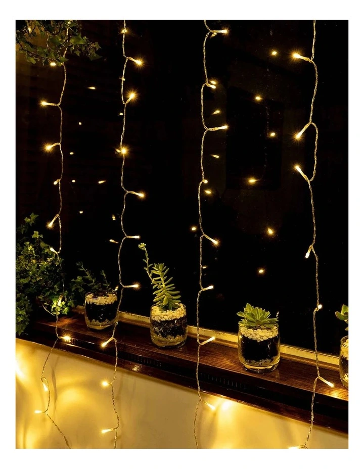 160 LED Connectable Curtain Light - Warm White image 3