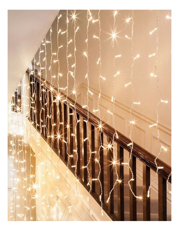 160 LED Connectable Curtain Light - Warm White image 4