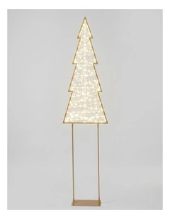 2D Mesh Christmas Tree With Twinkle LED - Large/Warm White