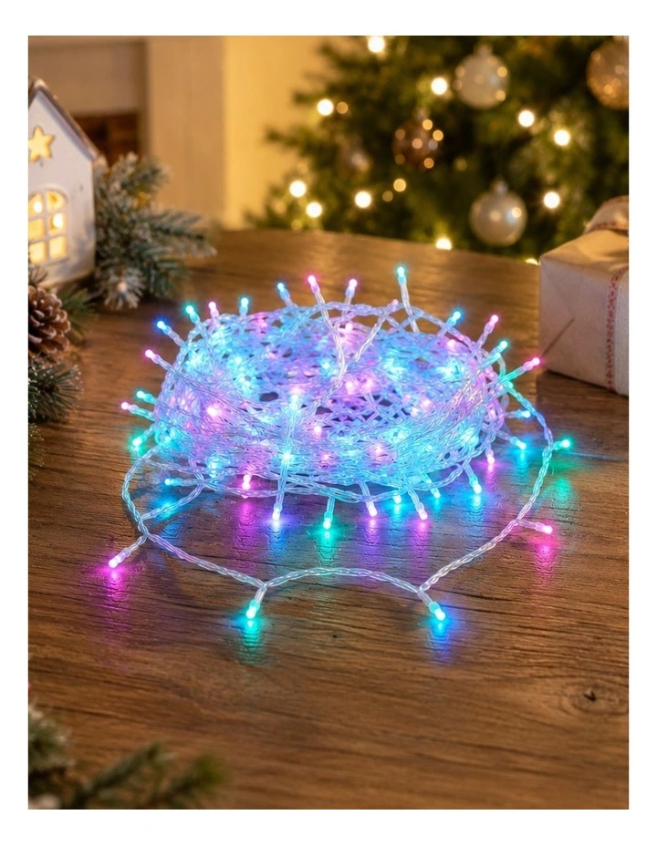 520 LED Connectable Fairy Light Chain Clear Cable - Candy image 2