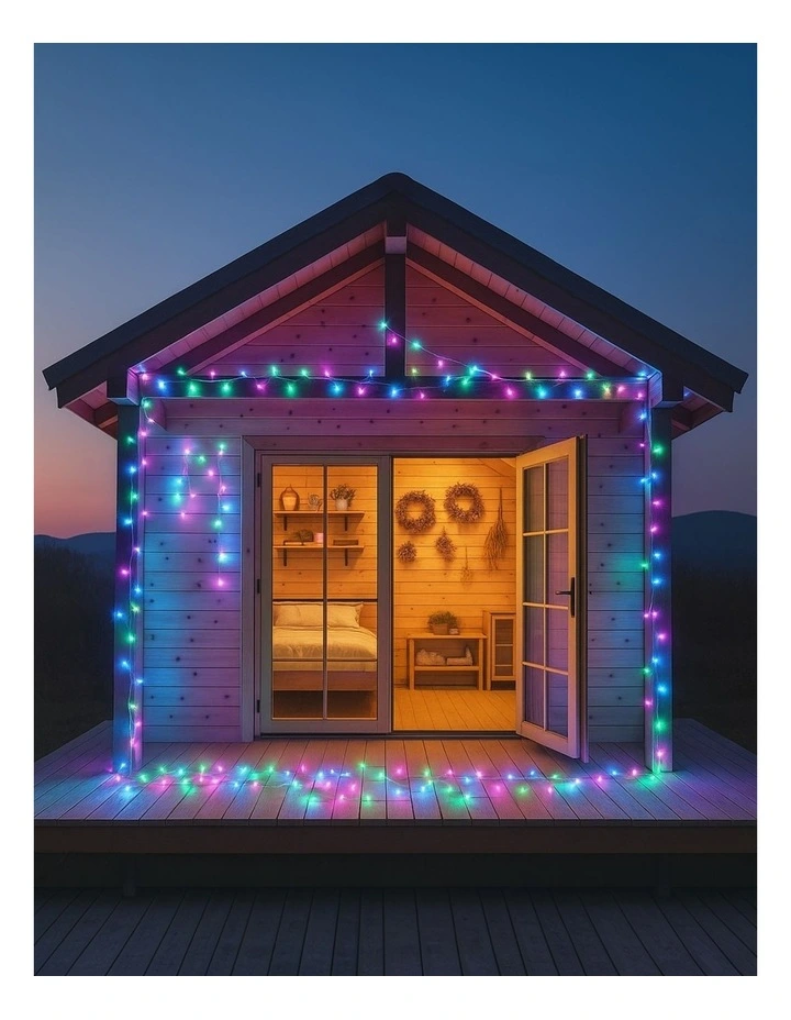 520 LED Connectable Fairy Light Chain Clear Cable - Candy image 4