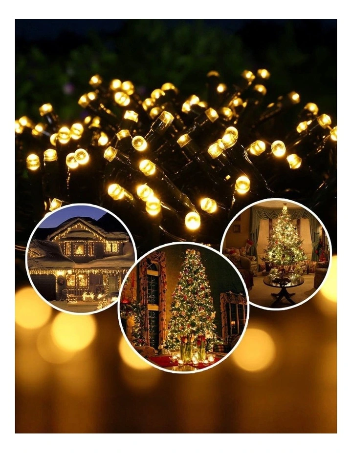 520 LED Connectable Fairy Light Chain Dark Green Cable - Warm White image 4