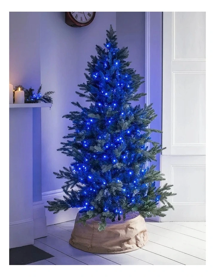 240 LED Fairy Light Chain Dark Green Cable - Blue image 2