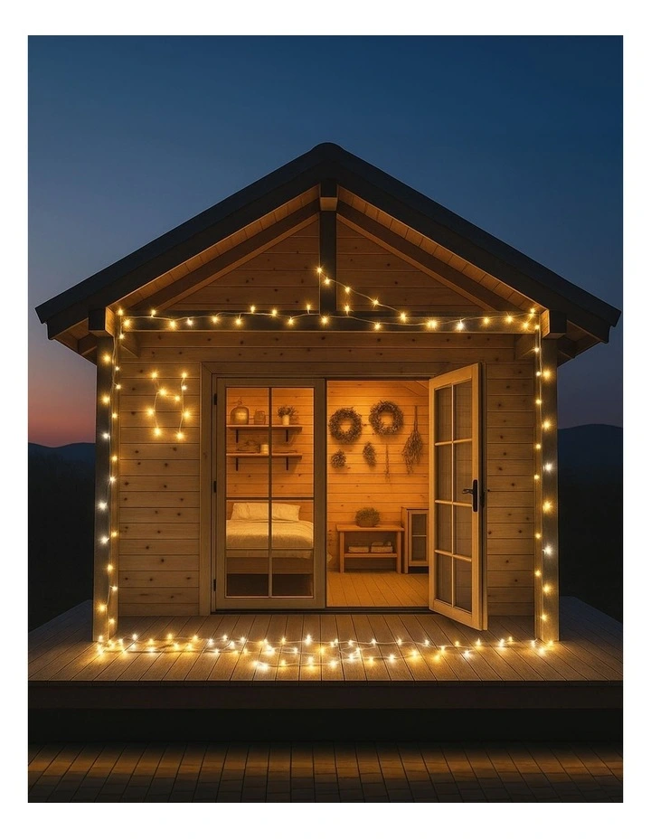 520 LED Connectable Fairy Light Chain Clear Cable - Warm White   White image 5