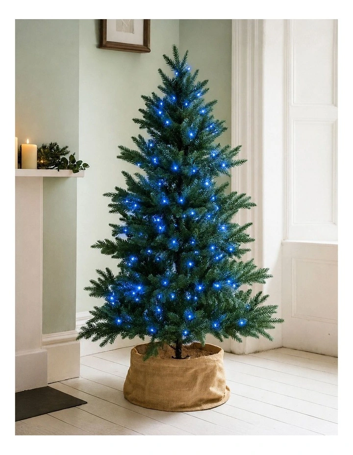 240 LED Fairy Light Chain Clear Cable - Blue image 4