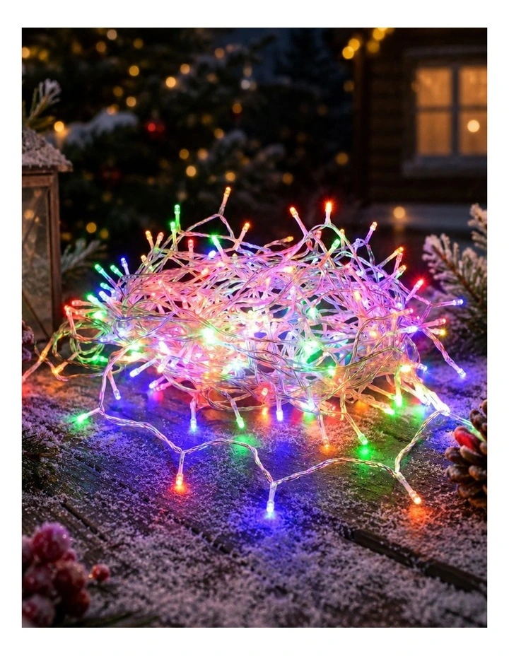240 LED Fairy Light Chain Clear Cable - Multicolor image 2