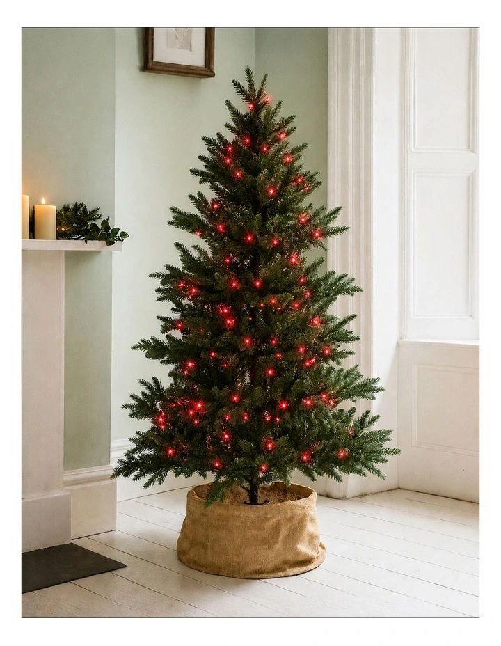 240 LED Fairy Light Chain Clear Cable - Red image 4