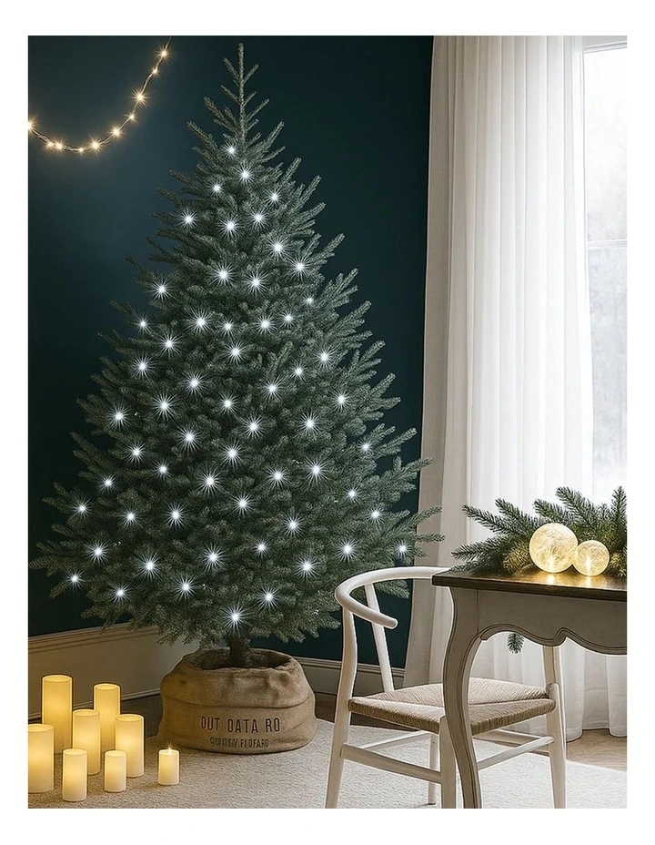 520 LED Connectable Fairy Light Chain Dark Green Cable - White image 3