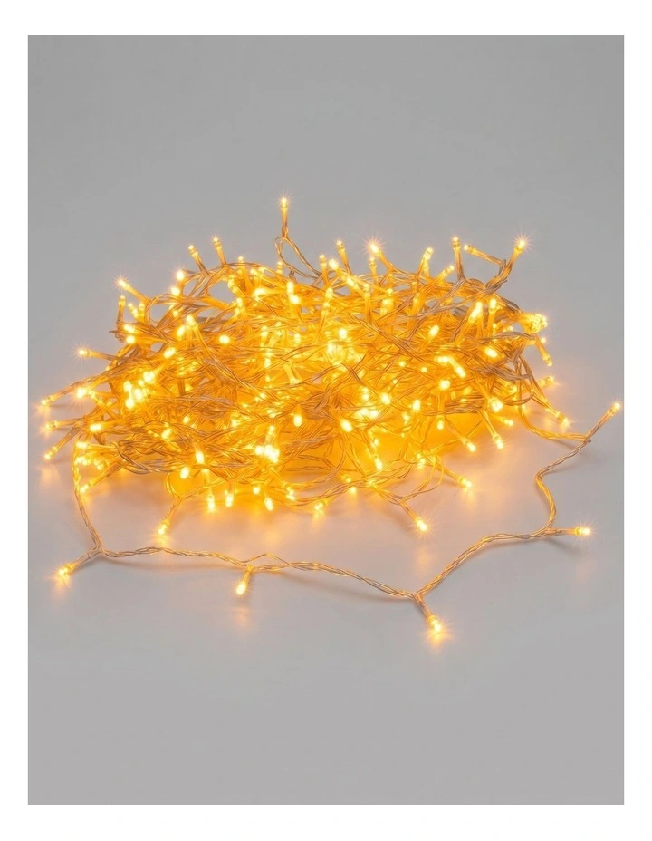 240 LED Fairy Light Chain Clear Cable - Warm White image 1