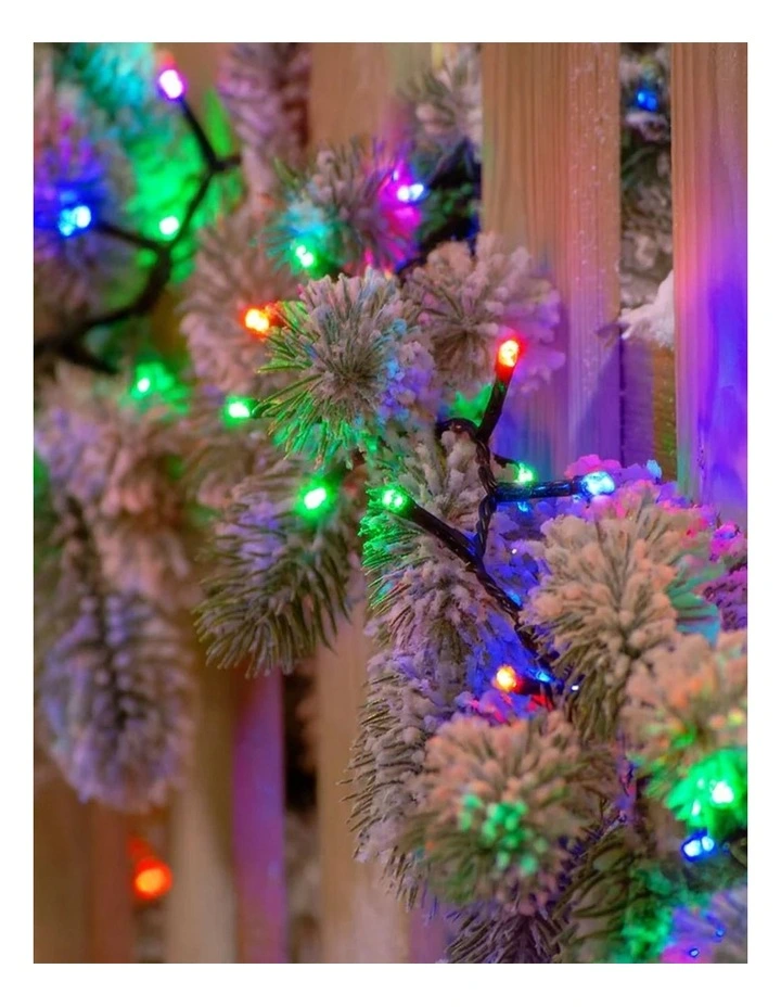 240 LED Fairy Light Chain Dark Green Cable - Multicolor image 3