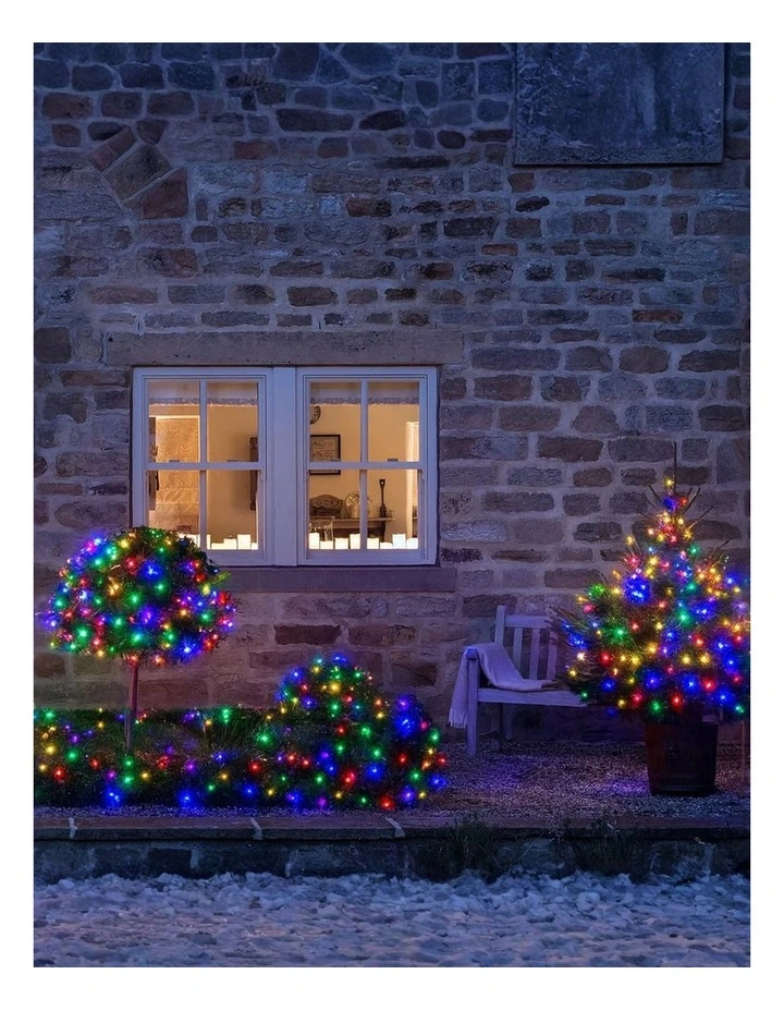 240 LED Fairy Light Chain Dark Green Cable - Multicolor image 4