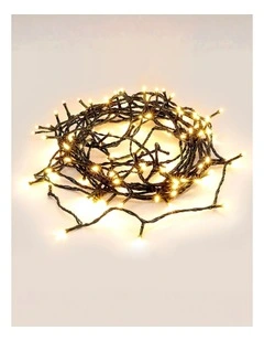 240 LED Fairy Light Chain Dark Green Cable - Warm White