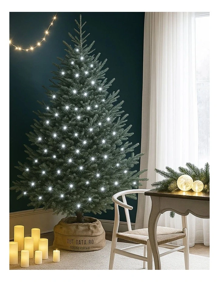 240 LED Fairy Light Chain Clear Cable - White image 4