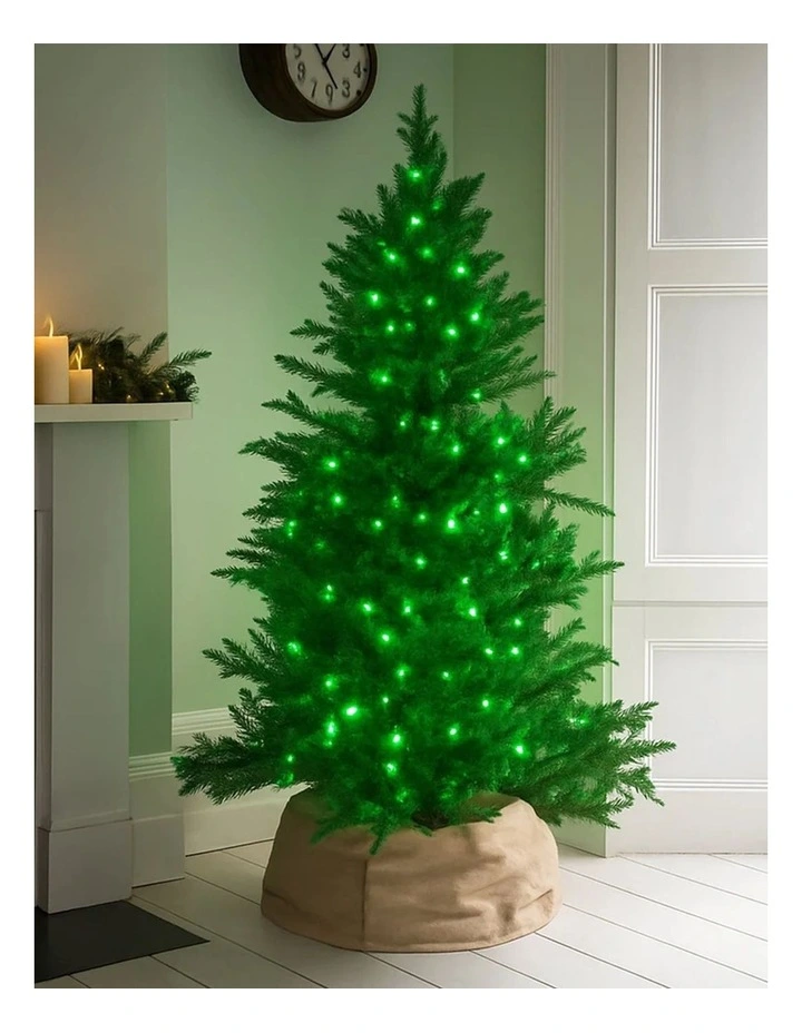 240 LED Fairy Light Chain Dark Green Cable - Green image 2