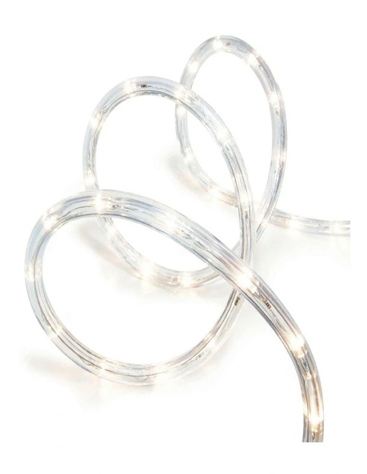 Solar Powered 10m LED Rope Light - 4 Colour Options - White image 1