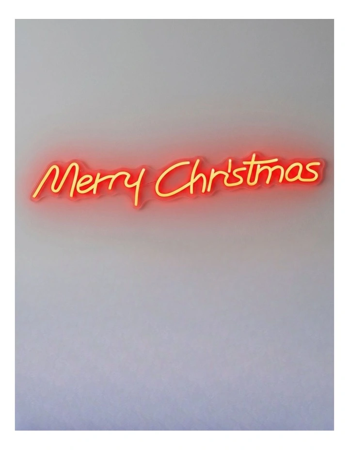 Merry Christmas Neon Sign 80x15cm - Red image 1