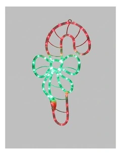 LED Candy Cane Rope Light Silhouette