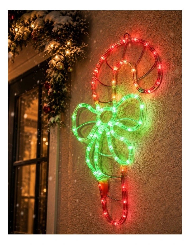 LED Candy Cane Rope Light Silhouette image 2