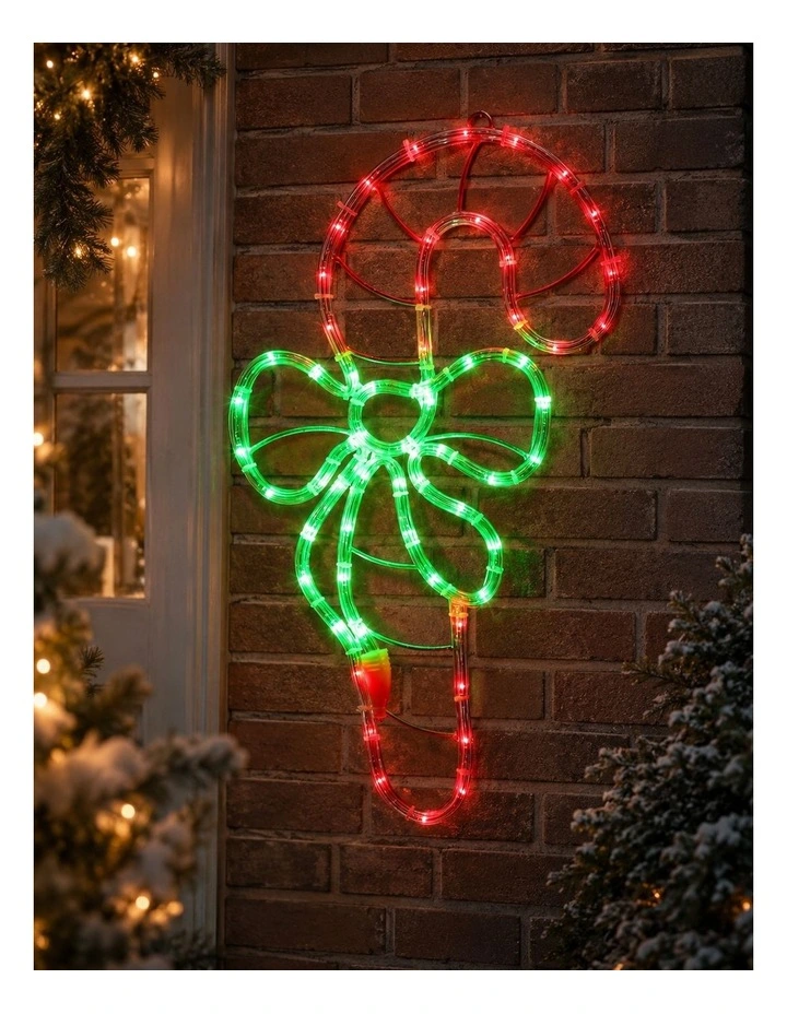LED Candy Cane Rope Light Silhouette image 3