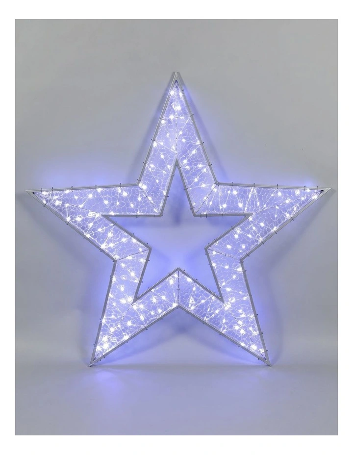 2D 1.2M Mesh Star With Twinkle LED - White image 1