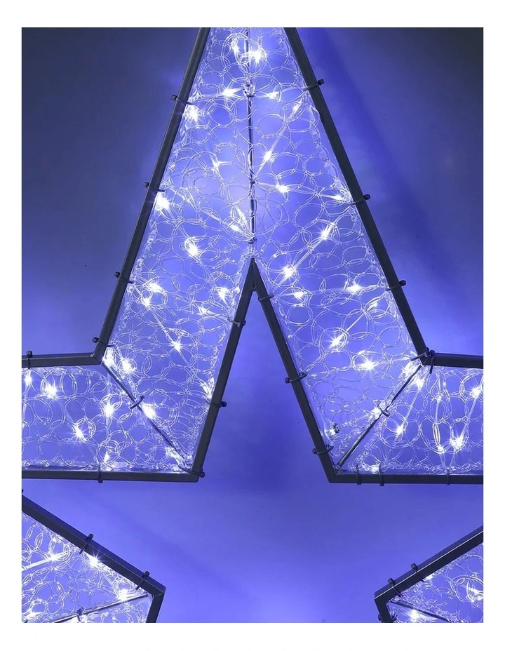 2D 1.2M Mesh Star With Twinkle LED - White image 3