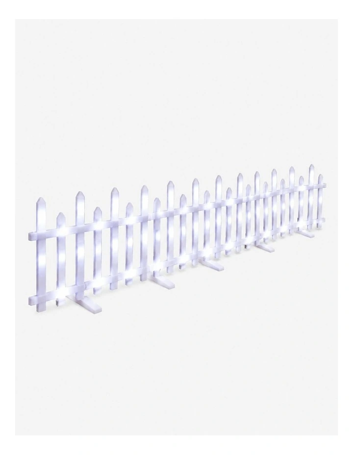 LED Pre-Lit Fence - White image 1