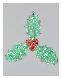 Outdoor Micr-LED Christmas Holly Berry Silhouette