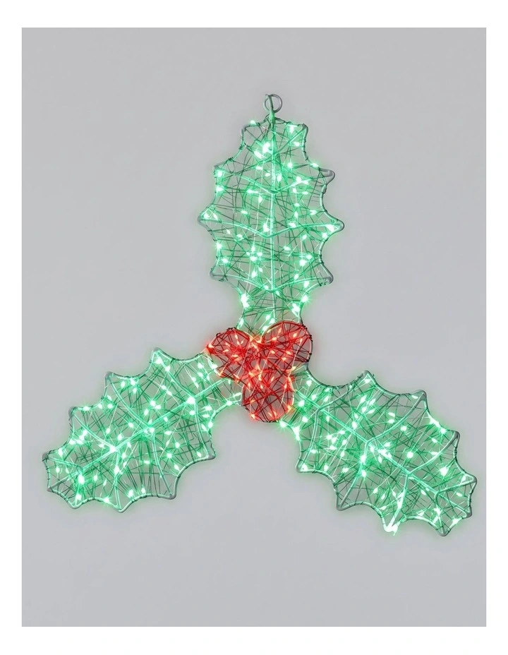 Outdoor Micr-LED Christmas Holly Berry Silhouette image 1