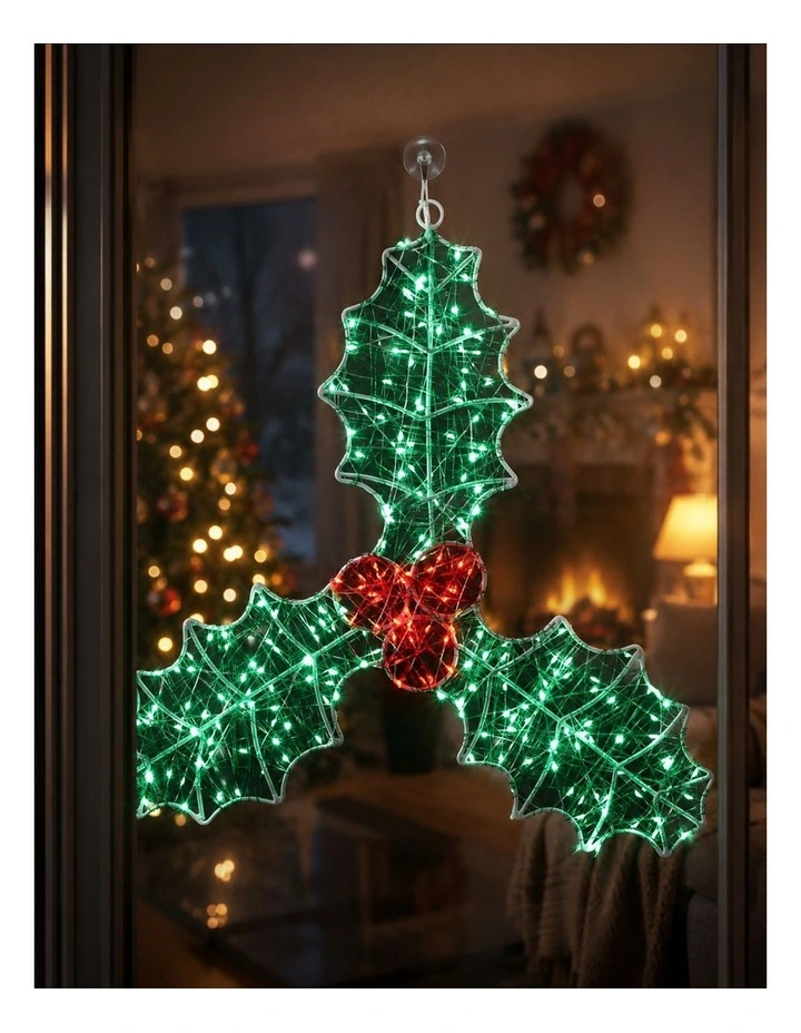 Outdoor Micr-LED Christmas Holly Berry Silhouette image 3