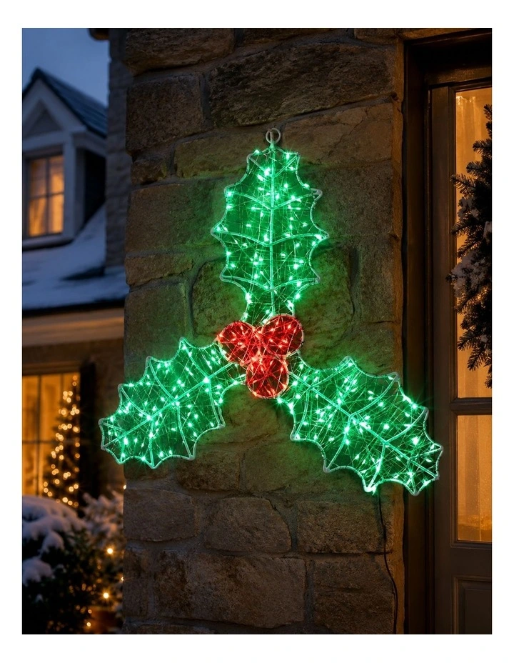 Outdoor Micr-LED Christmas Holly Berry Silhouette image 4