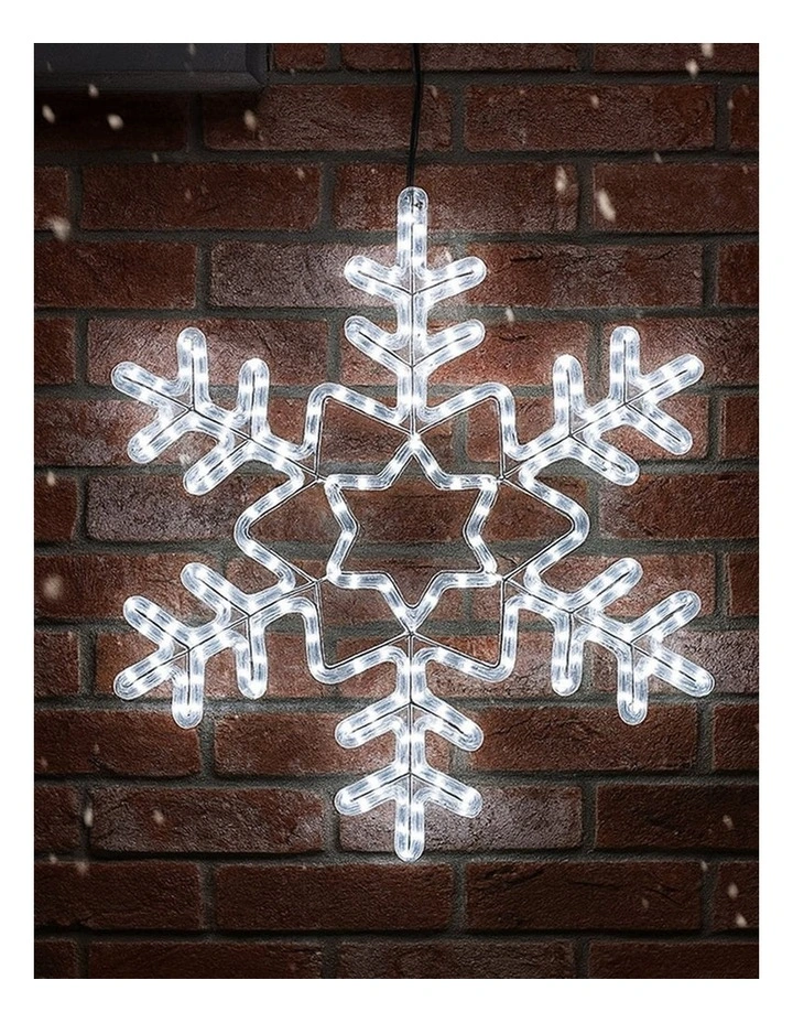 60Cm Snowflake Rope Light Silhouette - White image 3