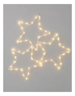 2D Lit 3 Hanging Stars