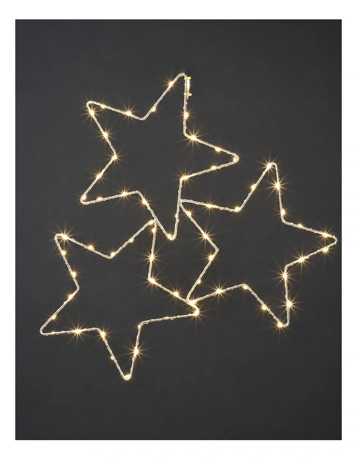 2D Lit 3 Hanging Stars image 4