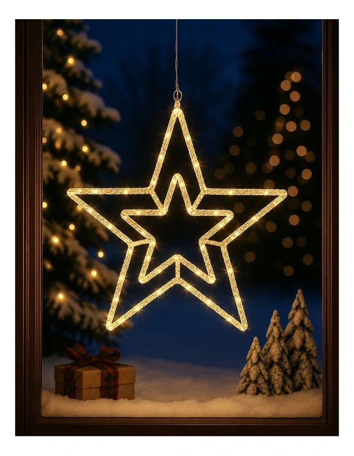 2D Acrylic Concentric Double Star image 3
