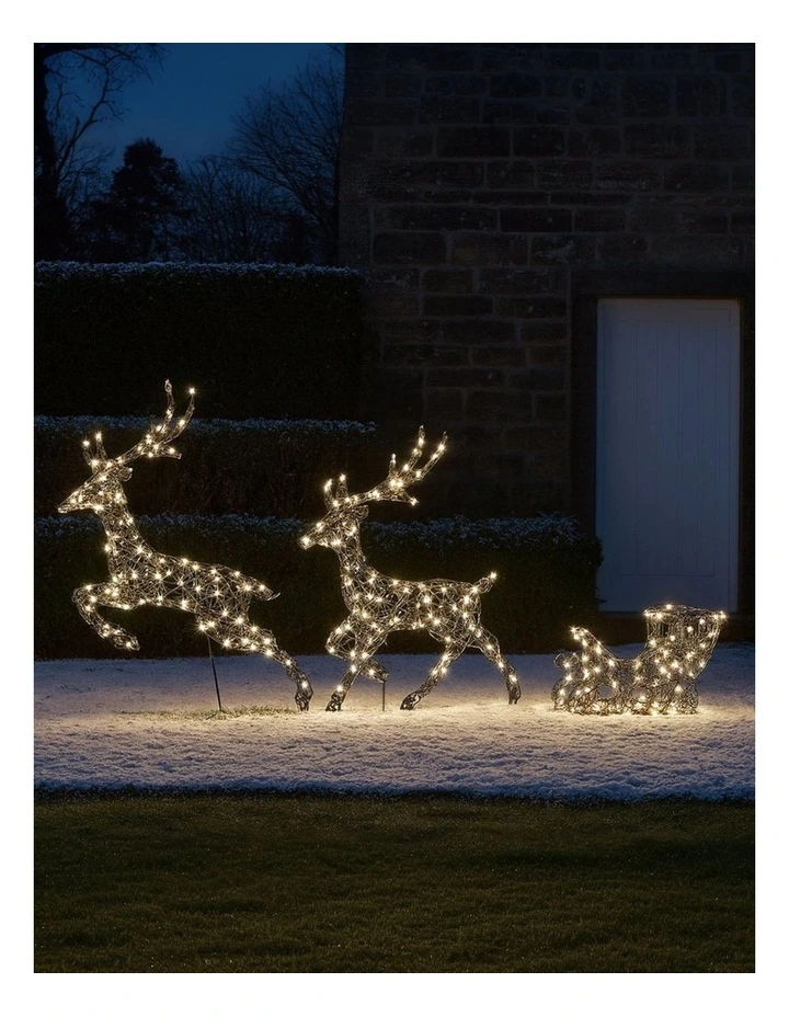 LED Reindeer Sleigh Duo image 2