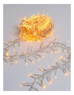 720 LED Cluster Light With Clear Cable - Amber