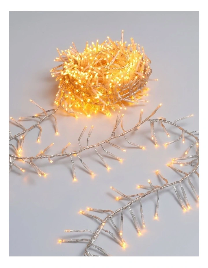 720 LED Cluster Light With Clear Cable - Amber image 1